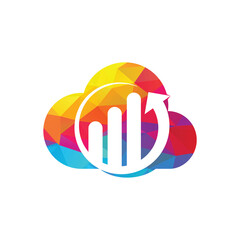 Fototapeta premium Cloud Business Finance Logo template vector icon design. Business Financial and Accounting Logo design Template.