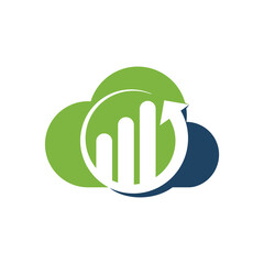 Cloud Business Finance Logo template vector icon design. Business Financial and Accounting Logo design Template.