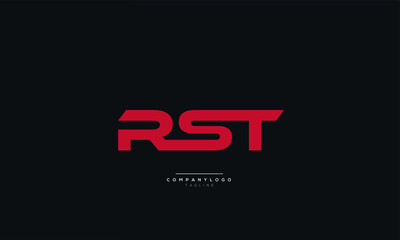 Fototapeta na wymiar RST Letter Business Logo Design Alphabet Icon Vector Symbol