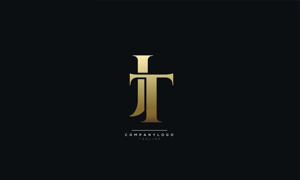 JT TJ Letter Business Logo Design Alphabet Icon Vector Symbol