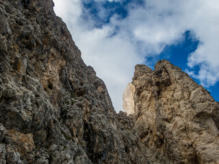 Rotwand and Masare via ferrata in the rose garden in the Dolomites