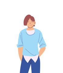 Isolated man cartoon vector design