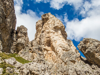 Rotwand and Masare via ferrata in the rose garden in the Dolomites