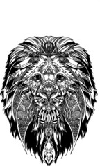 lion head vector