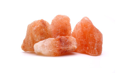 Himalayan rock salt Isolated on white background