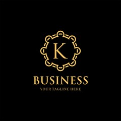 initials K Luxury Elegant Logo Images  Stock Photos & Vectors