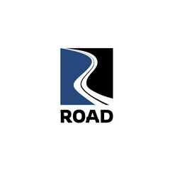 Letter R  Road Logo Design Vector