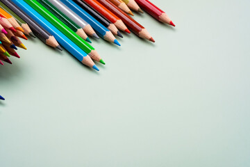 closeup color pencil, back to school concept
