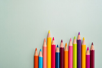 closeup color pencil, back to school concept
