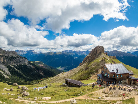 Rotwand and Masare via ferrata in the rose garden in the Dolomites