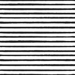 Universal unisex black and white seamless repeat pattern with skinny thin grunge torn texture jagged vector stripe