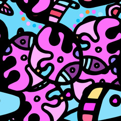 Fototapeta premium Doodles Print. 