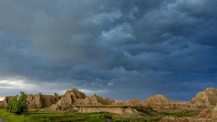 Storm at Badlands National Park