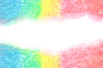 カラフル 波 虹 水彩 背景