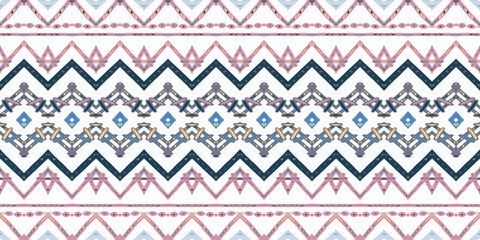 Tribal ethnic Ikat folklore pattern. African folk