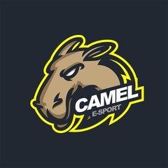 camel premium mascot logo template