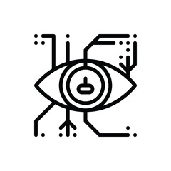 Robotic Eye, Artificial Intelligence Icon Logo Vector Isolated. Robot Icon Set. Editable Stroke and Pixel Perfect.