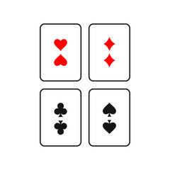 playing card casino icon design isolated on white background