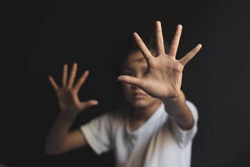 Stop violence and abused children.