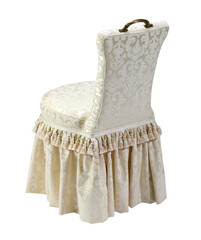 Vanity chair fabric covered with clipping path.