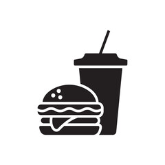 Fast food icon vector illustration. Flat style design. 