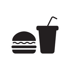 Fast food icon vector illustration. Flat style design. 