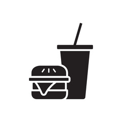 Fast food icon vector illustration. Flat style design. 