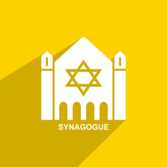 synagogue icon, Religion icon vector