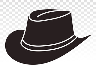Cowboy hat or bullhide hats flat vector icon for apps and websites