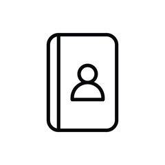 Mail, Contact Book Icon Logo Vector Isolated. Email and Business Icon Set. Editable Stroke and Pixel Perfect.