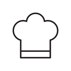 Chef hat icon vector illustration. Line style design.