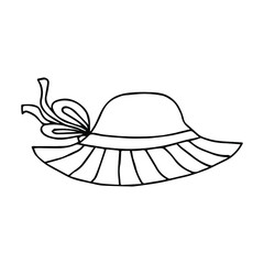 Sketch of a hat. Vector element for design. Doodle illustration.