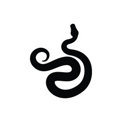 Snake silhouette vector on white background
