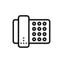 Telephone Icon . Hotel Service Icon Set. Editable Stroke and Pixel Perfect.