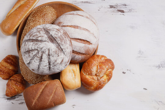 assortment of bakery fresh bread and buns