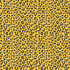 yellow leopard abstract geometric seamless pattern print design