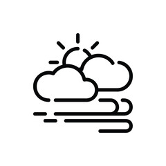 Season, Weather, Windy, Cloudy Icon Logo Vector Isolated. Autumn Icon Set. Editable Stroke and Pixel Perfect.