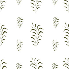 Floral design Seamless white with brown. Vector illustration pattern for fabric, textile, gift wrapping, background, wallpaper, bullet journal, scrapbooking 