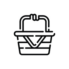 Picnic Basket Icon Logo Vector Isolated. Autumn Icon Set. Editable Stroke and Pixel Perfect.