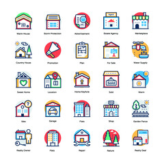 Collection of Real Estate Icons 