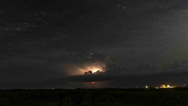 Dramatic Lightning at Night 