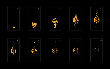 Smoke effect. dust smoke animation sprite sheet. classic dust smoke effect animation for game or cartoon or animation. vector style animation effect 1609.