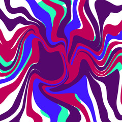 The colors are mixed, aiming towards the center of the composition.