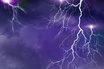 Lightning, thunder cloud dark cloudy sky