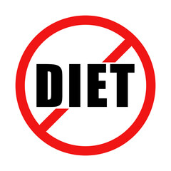 Vector No Diet Sign Illustration
