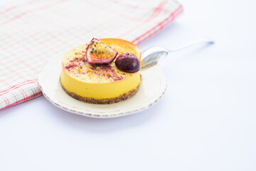 Raw homemade mango cake.