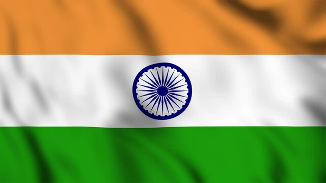 indian flag in the wind 4k UHD