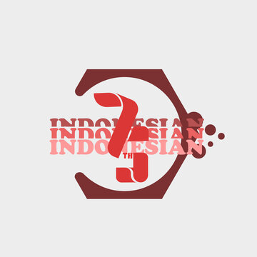 Vector of Indonesia's 75th independence day. August 17 is the 75th anniversary of the Republic of Indonesia. good for wallpapers, banners, backgrounds, etc.