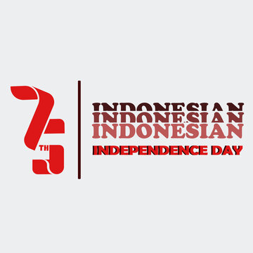 Vector of Indonesia's 75th independence day. August 17 is the 75th anniversary of the Republic of Indonesia. good for wallpapers, banners, backgrounds, etc.