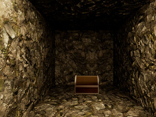 岩の洞窟　宝箱